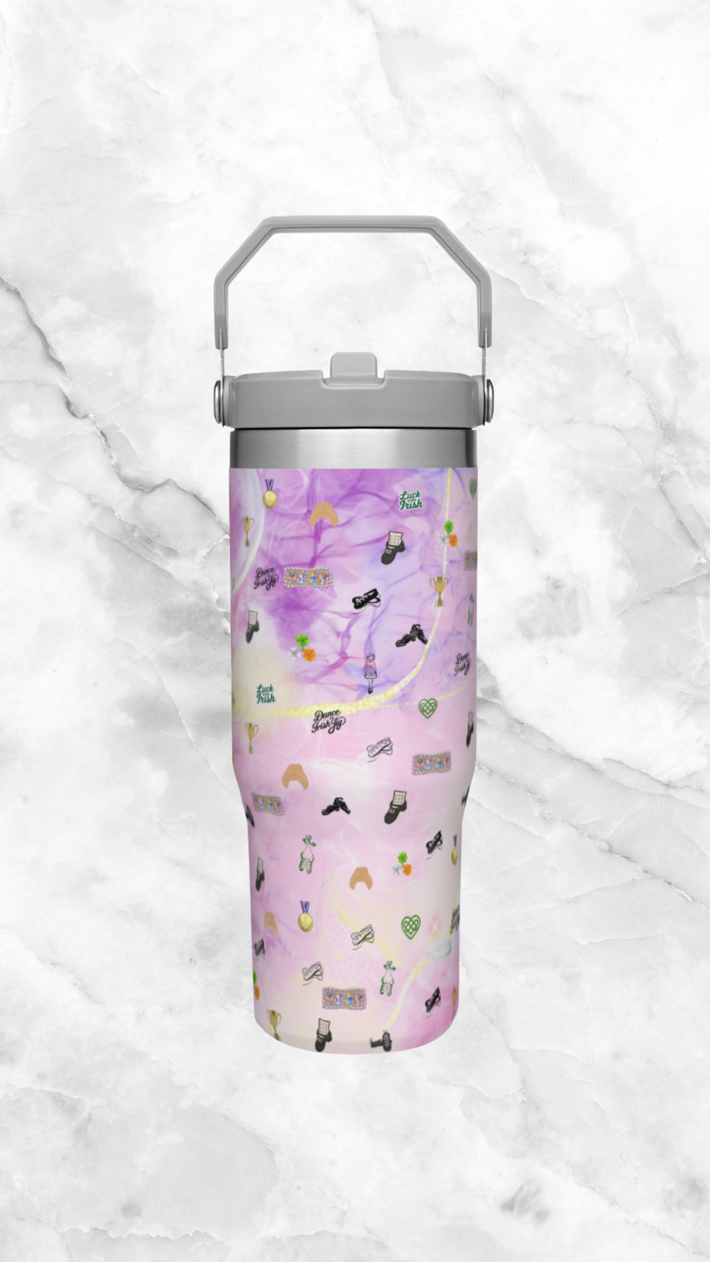 Irish dance travel tumbler stainless steel