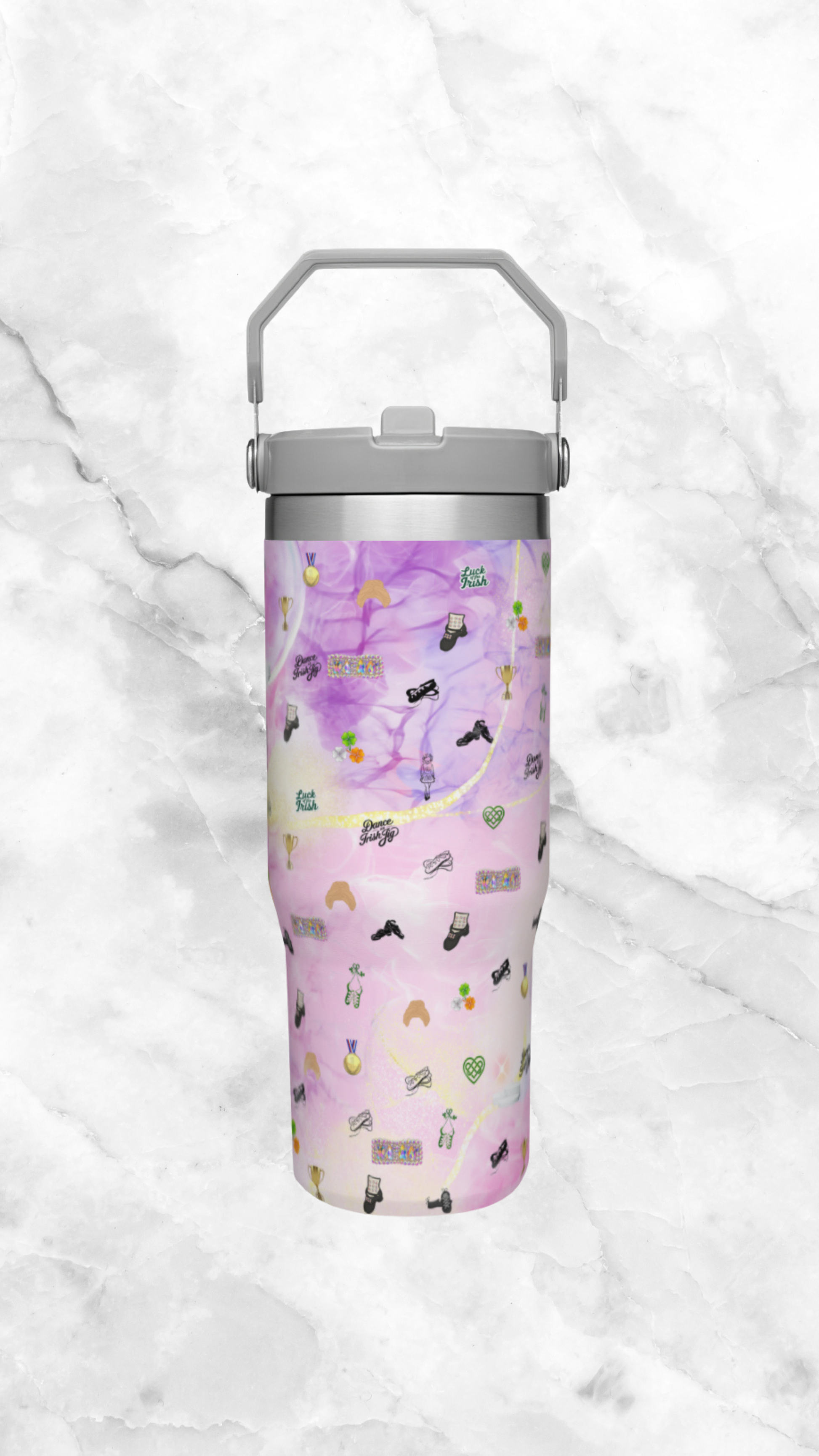 Irish dance travel tumbler stainless steel