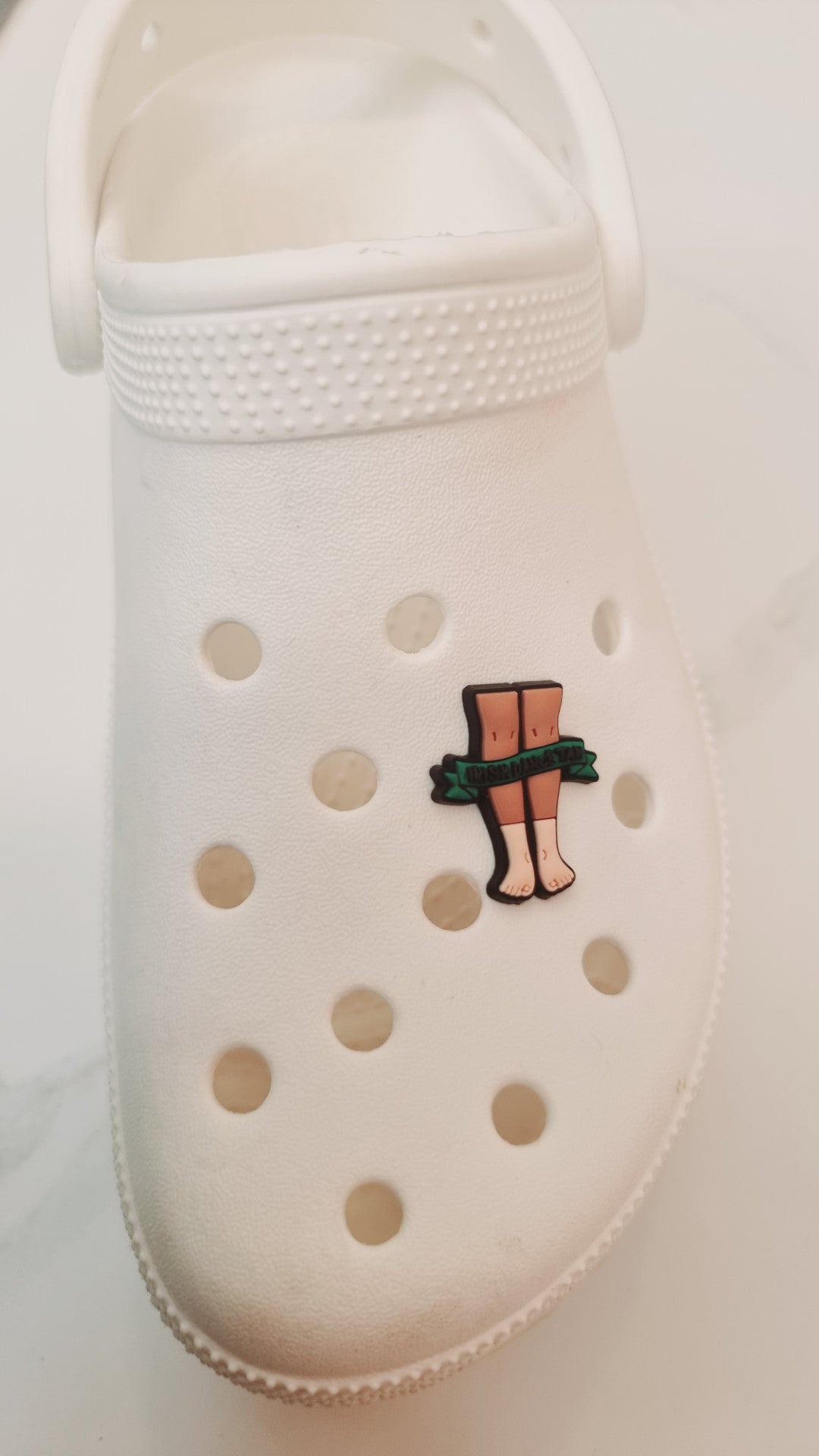 Lucky Charm Tan Legs Irish Dance Croc Charm